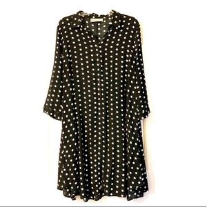Women’s Philosophy Black & White Polka Dot Dress, Size:Petite XL